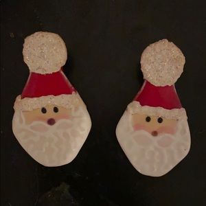 Ceramic Santa earrings make 50% off offer